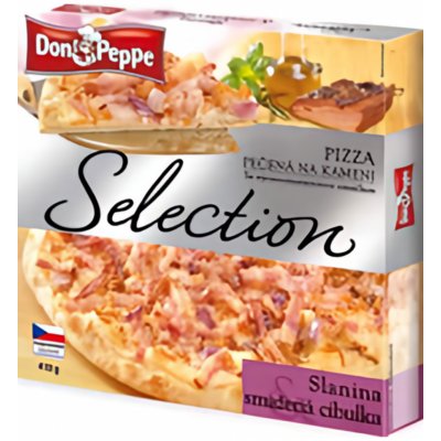 Don Peppe Selection Pizza slanina & smažená cibulka pečená na kameni 410 g – Hledejceny.cz