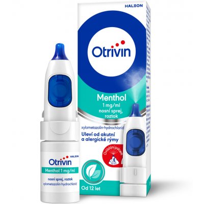 OTRIVIN MENTHOL 1MG/ML NAS SPR SOL 1X10ML I – Zboží Dáma