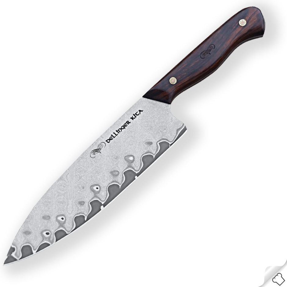 Dellinger KITA North damaškový japonský kuchařský nůž desert iron wood 20 cm