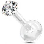Šperky4U BioFlex piercing do brady zirkon LB0028C-120802 – Hledejceny.cz