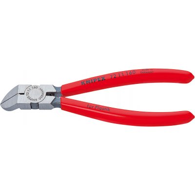 KNIPEX Kleště boční štípací na plasty břity zahnuté v úhlu 45° 160 mm knipex 7211160 – Zboží Mobilmania