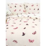 MKLuzkoviny.cz Povlečení mikroplyš Exclusive Motýlci béžové 140x200 70x90 – Sleviste.cz