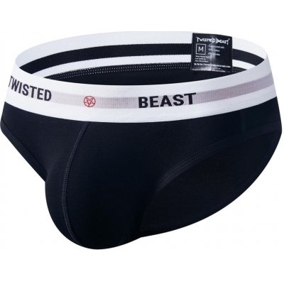 Twisted Beast Insignia Brief pánské bavlněné slipy černé