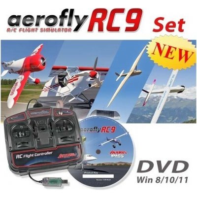 IKARUS Aerofly RC9 na DVD pro Win8/10/11 s USB ovladačem – Zboží Mobilmania