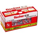 Fischer DUOPOWER 5x25 mm (balení 100 ks) - univerzální uzlovací hmoždinky – Zboží Mobilmania