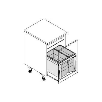 Hailo Vestavný odpadkový koš Triple XL 3631-58 – Zboží Mobilmania