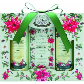 Bohemia Natur Green Spa sprchový gel 100 ml + toaletní mýdlo 100 g + vlasový šampon 100 ml dárková sada