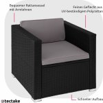 tectake 404789 ratanové křeslo lignano černá – Hledejceny.cz