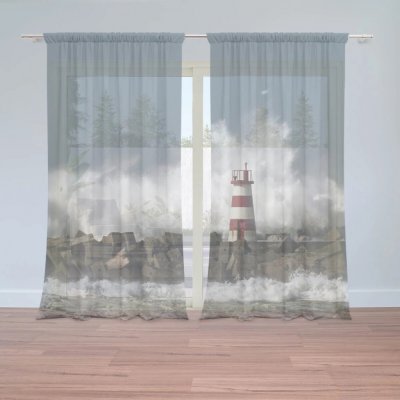 Sablio Záclony Maják ve vlnách: 2ks 150x250cm – Hledejceny.cz