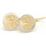 B&B Goldinvestic zlaté náušnice stromy života zdobené dvě barvy zlata N6426-585/1000 – Zboží Mobilmania