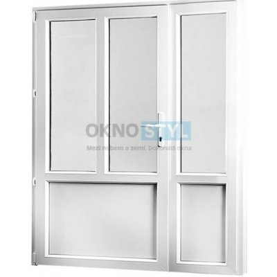 OKNOSTYL.cz REHAU Smartline+ dvoukřídlé levé Bílá 158 x 208 cm – Hledejceny.cz