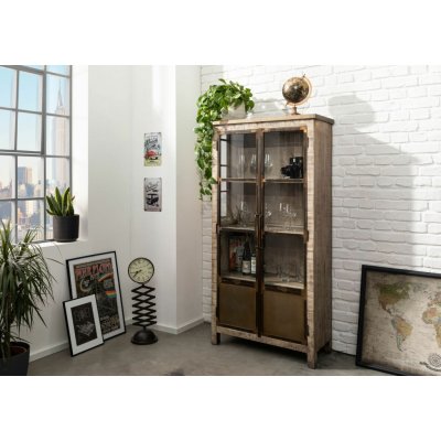 Bighome Steel 90x40x180 cm mango hnědá lakovaná – Hledejceny.cz