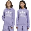 Dětská mikina adidas Mikina Trefoil Hoodie IB9983 Fialová