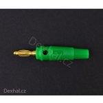 Banánek 4mm na kabel, zlacený, více barev barevná varianta Zelená – Hledejceny.cz