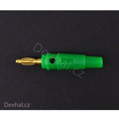 Banánek 4mm na kabel, zlacený, více barev barevná varianta Zelená – Hledejceny.cz