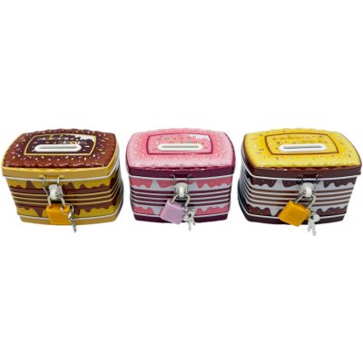 PKstar Pokladnička plech dort 9,5x6,5x7cm PK101-31 – Zboží Mobilmania