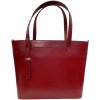 Kabelka Vera Pelle luxusní dámská kabelka z pravé hladké kůže červená H14251 R cervená