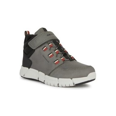 Geox kozačky J Flexyper Boy B Abx J949XA 032FU C1102 Grey/Dk Red – Zboží Mobilmania