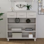vidaXL Konzolový stolek HAMAR bílý 90 x 35 x 90 cm masivní borovice 11461.340465 – Sleviste.cz
