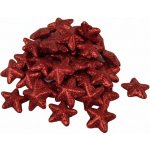 www.susenerostliny.cz hvězda glitter červená 3cm, v balení cca 48ks – Hledejceny.cz