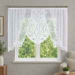 Dekorační oblouková krátká záclona na žabky POLA 130 bílá 250x130 cm MyBestHome – Hledejceny.cz