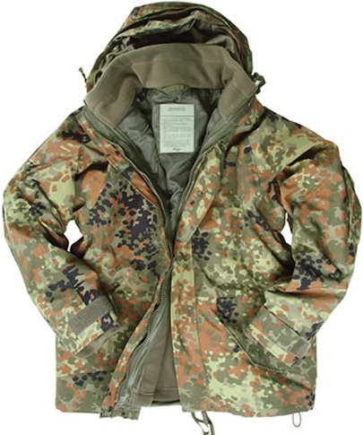 Mil-Tec bunda US s vložkou fleece flecktarn