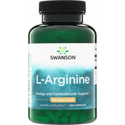 Swanson L-Arginine 500 mg 200 kapslí – Hledejceny.cz