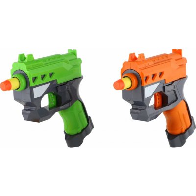 Teddies pistole 2ks 12cm plast na pěnové náboje 6ks nabojů na kartě – Hledejceny.cz