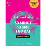 Předplacená karta T-Mobile 30 minut, 30 SMS a 1 GB dat - Limitovaná edice 700 660 – Zboží Živě