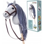 Kůň na tyči hobby horse HOPPIHORSE velikost A4 šedý – Sleviste.cz
