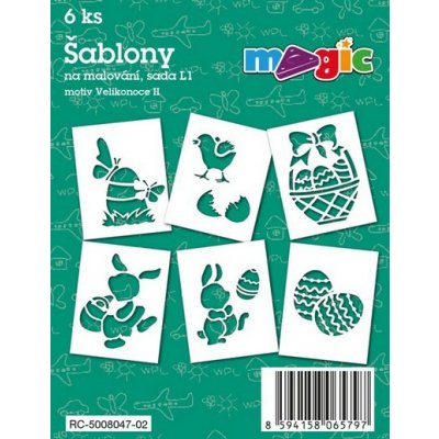 Magic šablony papírové 6 ks sada L1 Velikonoce II – Hledejceny.cz