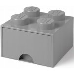 LEGO® stolní box 4 se zásuvkou 15,8 x 15,8 x 11,3 cm šedá – Zboží Dáma