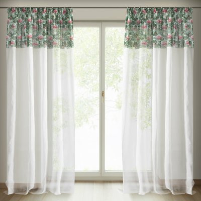 EUROFIRANY ZÁVĚS NA PÁSCE BOTANIC 140X250 CM BÍLÁ – Hledejceny.cz