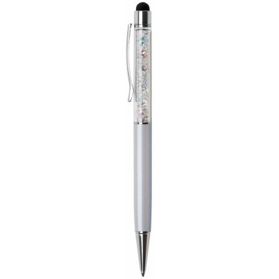 Art Crystella kuličkové pero Touch krémově bílá bílé krystaly Swarovski 1805XGT127