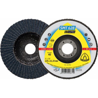 Brusný lamelový talíř SMT 628 KLINGSPOR Varianta: SMT 628 115X22,23 P80 - rovný – Zboží Dáma