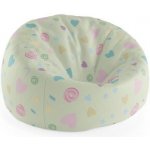 Sablio Sedací vak Cocoon Srdíčka a sirály XL 75 x 45 x 35 cm – Sleviste.cz