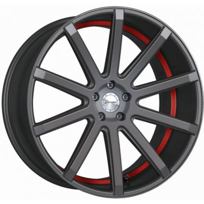 Corspeed Deville 10,5x21 5x112 ET40 gunmetal trim red | Zboží Auto
