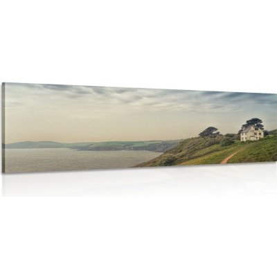 Obraz dům na útesu - 120x40 cm
