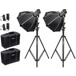 VILTROX Set 2x Weeylite Ninja 300 - COB LED světlo + 2x softbox, 2x stativ, 2x Bowens adaptér – Zboží Živě