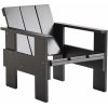 Zahradní židle a křeslo HAY Zahradní křeslo Crate Lounge Chair, Black