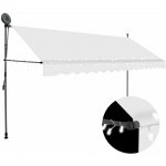 vidaXL Ručně zatahovací markýza s LED světlem 250 cm krémová - 11461.145875 – Zboží Mobilmania