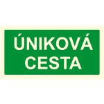 Fotoluminiscenční tabulka – ÚNIKOVÁ CESTA text fotoluminscenční plast 200 x 100 mm – Hledejceny.cz