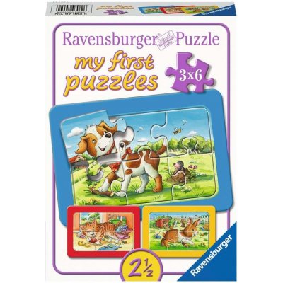 Ravensburger Moje první Rámové Dobrízvířecí kamarádi 3 x 6 dílků – Hledejceny.cz