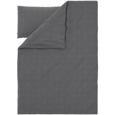 Livarno povlečení z mikrovláknitého saténu geometrie/antracitová 140x200 70x90 – Hledejceny.cz