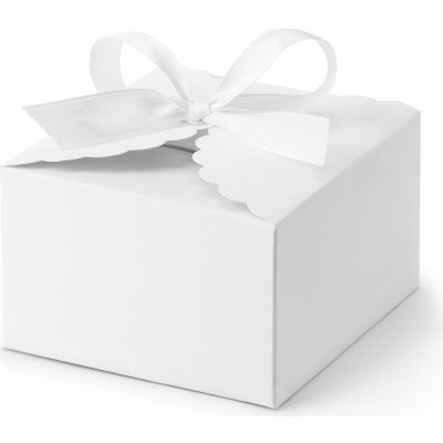 Dárkové svatební krabičky bílé s mašličkou - 10 ks – Zbozi.Blesk.cz