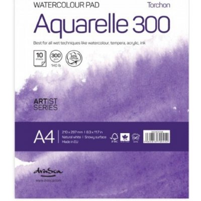 Drasca Art Skicák Aquarelle Torchon 300 přírodní bílý 300g m2 10 listů A4 – Hledejceny.cz