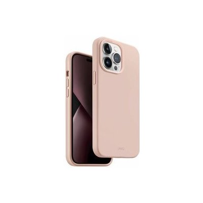 Pouzdro UNIQ Lino MagClick iPhone 14 Pro růžové