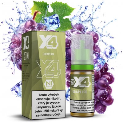 X4 Bar Juice Chladivé hroznové víno 10 ml 20 mg – Sleviste.cz
