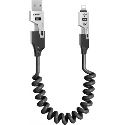 Dudao L20 Pro 4 v 1 USB-A / USB-C Lightning / USB-C černý – Zboží Mobilmania