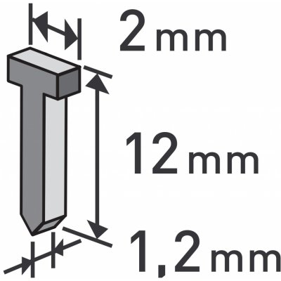 EXTOL PREMIUM hřebíky, balení 1000ks, 12mm, 2,0x0,52x1,2mm – Zboží Mobilmania